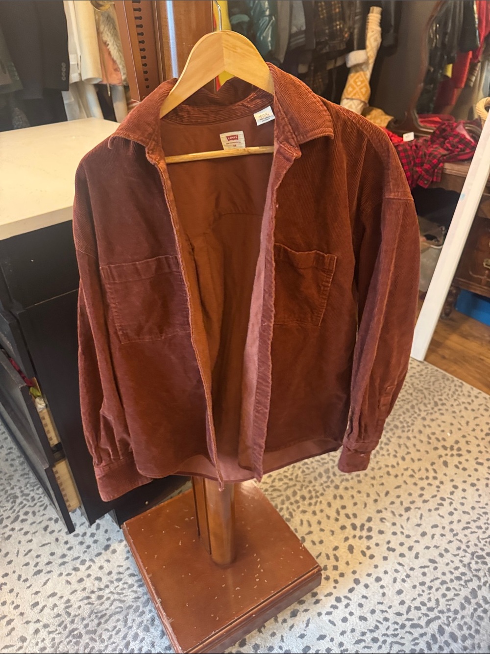 Levi's Men's Rust Brown Corduroy Shirt Jacket